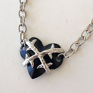 🖤 Cross My Dark Heart Necklace